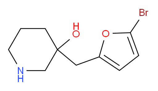 3-[(5-bromofuran-2-yl)methyl]piperidin-3-ol
