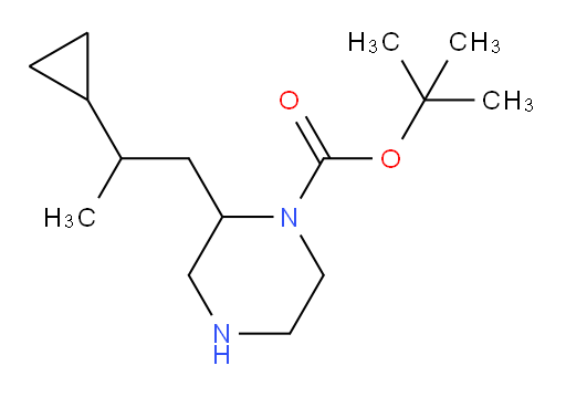 tert-butyl 2-(2-cyclopropylpropyl)piperazine-1-carboxylate
