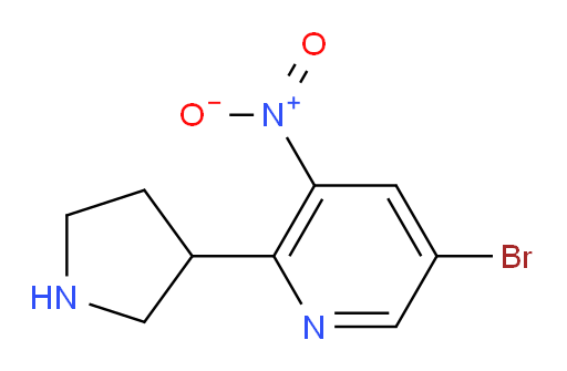 5-bromo-3-nitro-2-(pyrrolidin-3-yl)pyridine