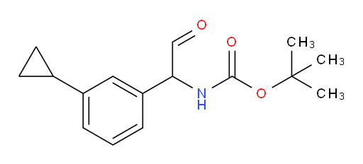 tert-butyl N-[1-(3-cyclopropylphenyl)-2-oxoethyl]carbamate
