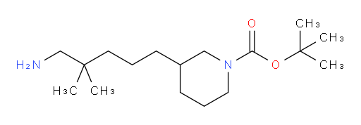 tert-butyl 3-(5-amino-4,4-dimethylpentyl)piperidine-1-carboxylate
