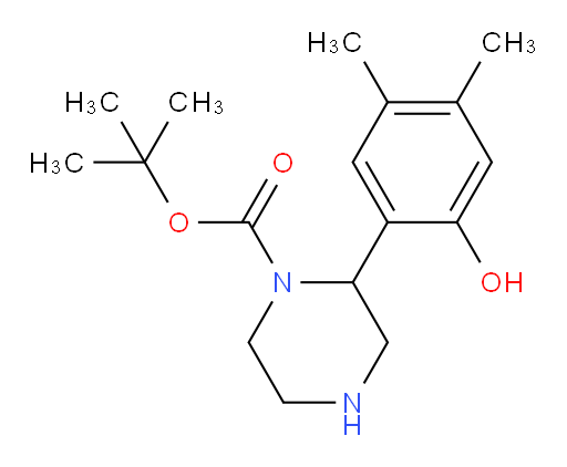 tert-butyl 2-(2-hydroxy-4,5-dimethylphenyl)piperazine-1-carboxylate