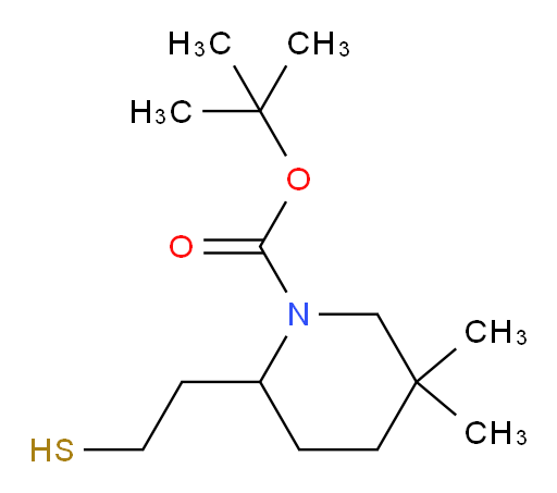 tert-butyl 5,5-dimethyl-2-(2-sulfanylethyl)piperidine-1-carboxylate