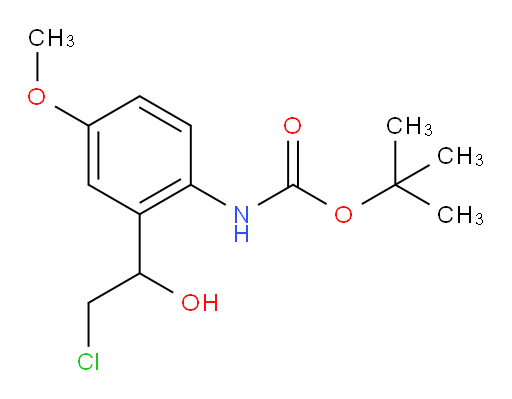 tert-butyl N-[2-(2-chloro-1-hydroxyethyl)-4-methoxyphenyl]carbamate