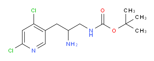 tert-butyl N-[2-amino-3-(4,6-dichloropyridin-3-yl)propyl]carbamate