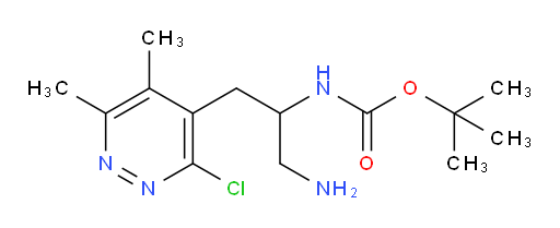 tert-butyl N-[1-amino-3-(3-chloro-5,6-dimethylpyridazin-4-yl)propan-2-yl]carbamate