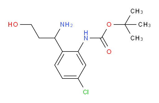 tert-butyl N-[2-(1-amino-3-hydroxypropyl)-5-chlorophenyl]carbamate