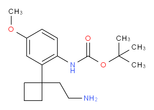 tert-butyl N-{2-[1-(2-aminoethyl)cyclobutyl]-4-methoxyphenyl}carbamate