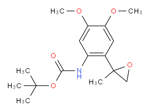 tert-butyl N-[4,5-dimethoxy-2-(2-methyloxiran-2-yl)phenyl]carbamate