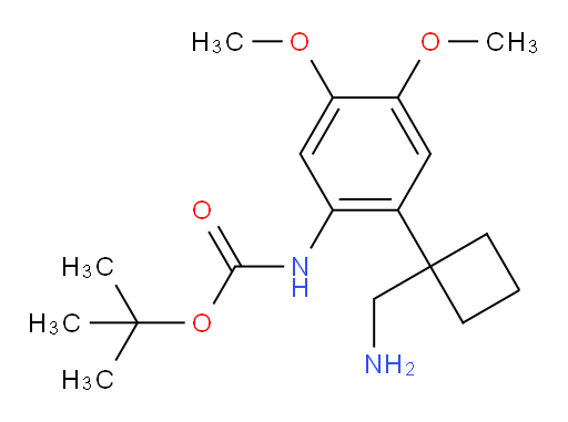 tert-butyl N-{2-[1-(aminomethyl)cyclobutyl]-4,5-dimethoxyphenyl}carbamate