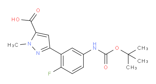 3-(5-{[(tert-butoxy)carbonyl]amino}-2-fluorophenyl)-1-methyl-1H-pyrazole-5-carboxylic acid