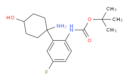 tert-butyl N-[2-(1-amino-4-hydroxycyclohexyl)-4-fluorophenyl]carbamate