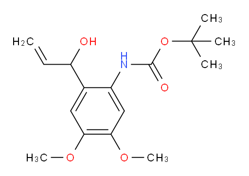tert-butyl N-[2-(1-hydroxyprop-2-en-1-yl)-4,5-dimethoxyphenyl]carbamate