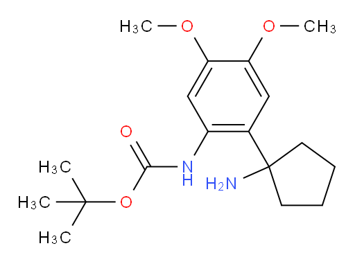 tert-butyl N-[2-(1-aminocyclopentyl)-4,5-dimethoxyphenyl]carbamate