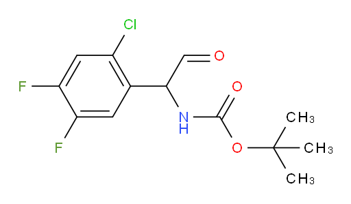 tert-butyl N-[1-(2-chloro-4,5-difluorophenyl)-2-oxoethyl]carbamate