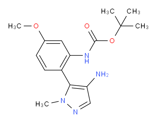 tert-butyl N-[2-(4-amino-1-methyl-1H-pyrazol-5-yl)-5-methoxyphenyl]carbamate
