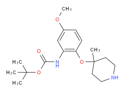 tert-butyl N-{5-methoxy-2-[(4-methylpiperidin-4-yl)oxy]phenyl}carbamate