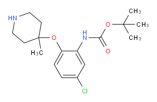 tert-butyl N-{5-chloro-2-[(4-methylpiperidin-4-yl)oxy]phenyl}carbamate