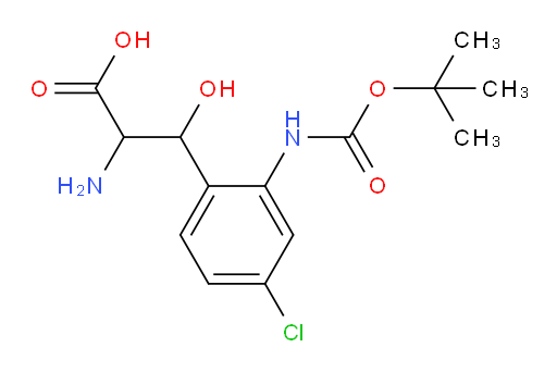 2-amino-3-(2-{[(tert-butoxy)carbonyl]amino}-4-chlorophenyl)-3-hydroxypropanoic acid