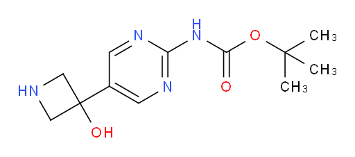 tert-butyl N-[5-(3-hydroxyazetidin-3-yl)pyrimidin-2-yl]carbamate