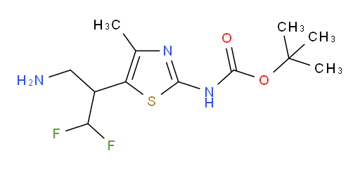 tert-butyl N-[5-(3-amino-1,1-difluoropropan-2-yl)-4-methyl-1,3-thiazol-2-yl]carbamate