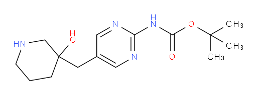 tert-butyl N-{5-[(3-hydroxypiperidin-3-yl)methyl]pyrimidin-2-yl}carbamate