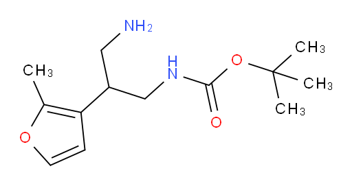 tert-butyl N-[3-amino-2-(2-methylfuran-3-yl)propyl]carbamate