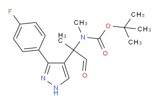 tert-butyl N-{2-[3-(4-fluorophenyl)-1H-pyrazol-4-yl]-1-oxopropan-2-yl}-N-methylcarbamate
