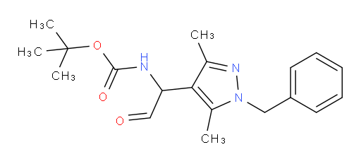 tert-butyl N-[1-(1-benzyl-3,5-dimethyl-1H-pyrazol-4-yl)-2-oxoethyl]carbamate