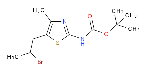 tert-butyl N-[5-(2-bromopropyl)-4-methyl-1,3-thiazol-2-yl]carbamate