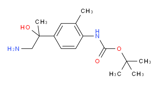 tert-butyl N-[4-(1-amino-2-hydroxypropan-2-yl)-2-methylphenyl]carbamate