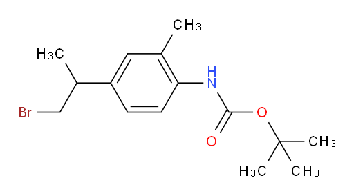 tert-butyl N-[4-(1-bromopropan-2-yl)-2-methylphenyl]carbamate
