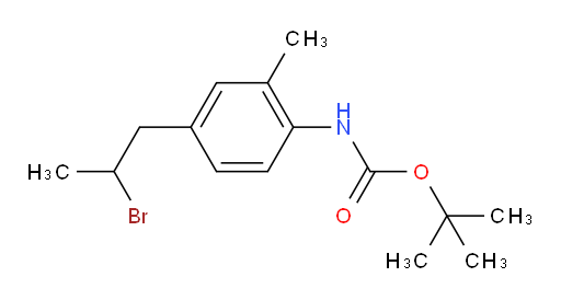 tert-butyl N-[4-(2-bromopropyl)-2-methylphenyl]carbamate