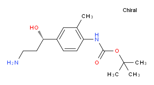 tert-butyl N-{4-[(1S)-3-amino-1-hydroxypropyl]-2-methylphenyl}carbamate