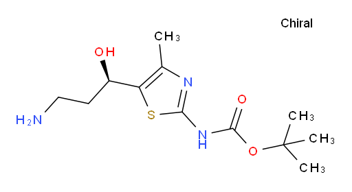 tert-butyl N-{5-[(1R)-3-amino-1-hydroxypropyl]-4-methyl-1,3-thiazol-2-yl}carbamate