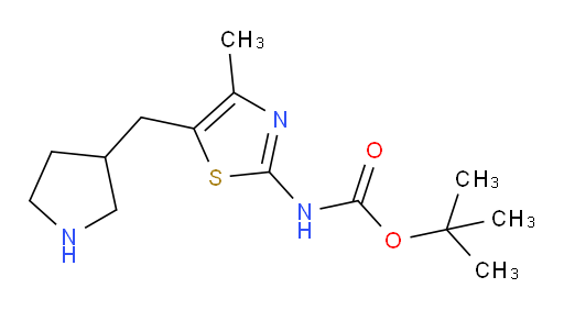 tert-butyl N-{4-methyl-5-[(pyrrolidin-3-yl)methyl]-1,3-thiazol-2-yl}carbamate