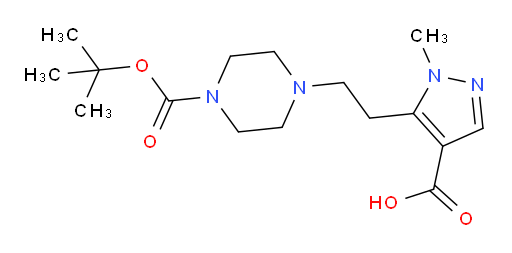 5-(2-{4-[(tert-butoxy)carbonyl]piperazin-1-yl}ethyl)-1-methyl-1H-pyrazole-4-carboxylic acid