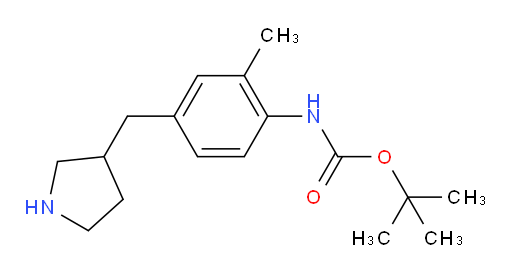 tert-butyl N-{2-methyl-4-[(pyrrolidin-3-yl)methyl]phenyl}carbamate