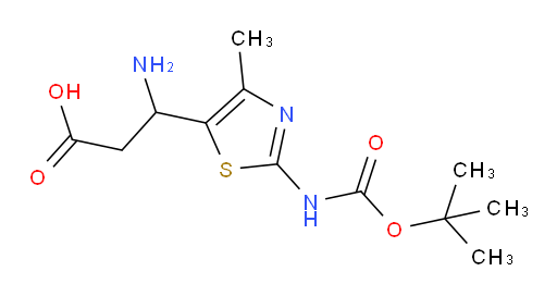 3-amino-3-(2-{[(tert-butoxy)carbonyl]amino}-4-methyl-1,3-thiazol-5-yl)propanoic acid