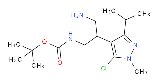 tert-butyl N-{3-amino-2-[5-chloro-1-methyl-3-(propan-2-yl)-1H-pyrazol-4-yl]propyl}carbamate