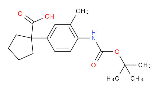 1-(4-{[(tert-butoxy)carbonyl]amino}-3-methylphenyl)cyclopentane-1-carboxylic acid
