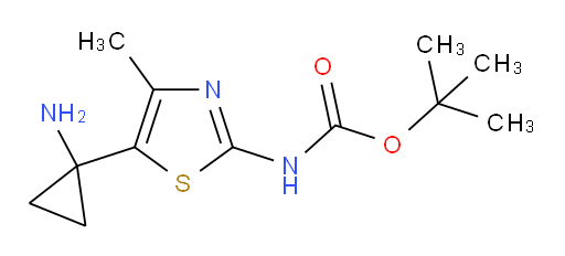 tert-butyl N-[5-(1-aminocyclopropyl)-4-methyl-1,3-thiazol-2-yl]carbamate