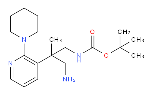 tert-butyl N-{3-amino-2-methyl-2-[2-(piperidin-1-yl)pyridin-3-yl]propyl}carbamate