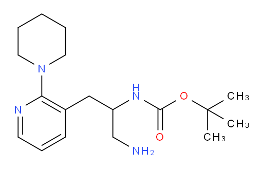 tert-butyl N-{1-amino-3-[2-(piperidin-1-yl)pyridin-3-yl]propan-2-yl}carbamate