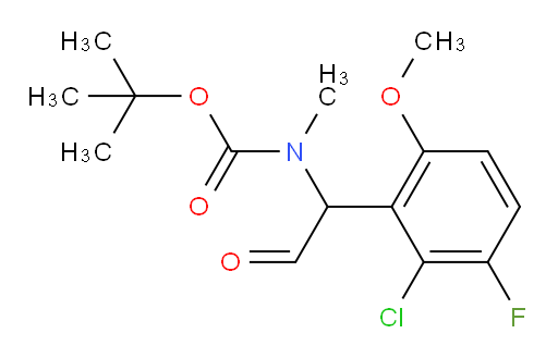 tert-butyl N-[1-(2-chloro-3-fluoro-6-methoxyphenyl)-2-oxoethyl]-N-methylcarbamate