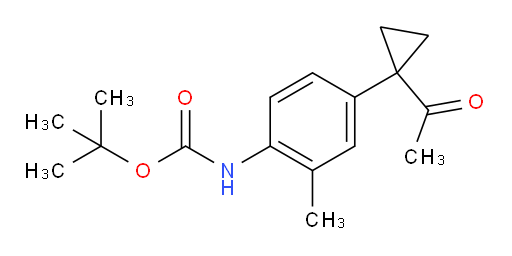 tert-butyl N-[4-(1-acetylcyclopropyl)-2-methylphenyl]carbamate