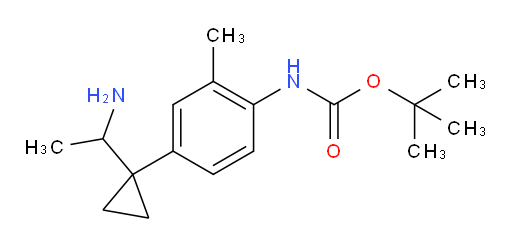 tert-butyl N-{4-[1-(1-aminoethyl)cyclopropyl]-2-methylphenyl}carbamate