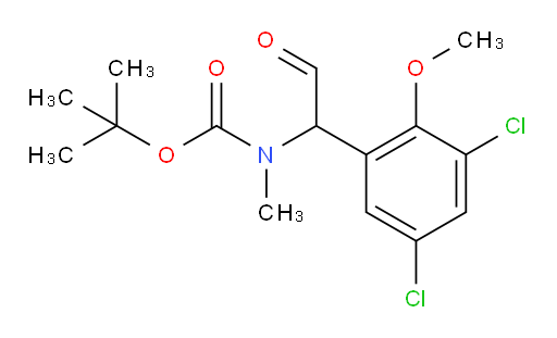 tert-butyl N-[1-(3,5-dichloro-2-methoxyphenyl)-2-oxoethyl]-N-methylcarbamate