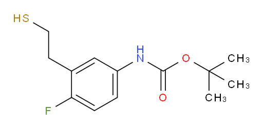tert-butyl N-[4-fluoro-3-(2-sulfanylethyl)phenyl]carbamate