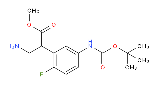 methyl 3-amino-2-(5-{[(tert-butoxy)carbonyl]amino}-2-fluorophenyl)propanoate